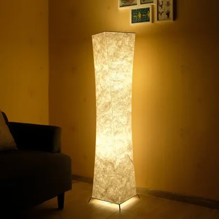 Anjet-TB 1pc Soft Light Floor Lamp 52” Simple Design Morden Slim Warm Light 3000K LED Tyvek Fabric Shade With 2 LED Bulbs Standing Lamp For Living Room Bedroom Game Room
Anjet-TB 1pc Soft Light Floor Lamp 52” Simple Design Morden Slim Warm Light 3000K LED Tyvek Fabric Shade With 2 LED Bulbs Standing Lamp For Living Room Bedroom Game Room