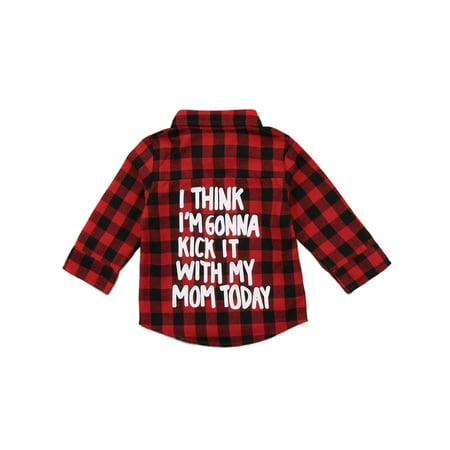 Kids Baby Boy Girl Red Plaid Flannel Shirt Long Sleeve Autumn Winter Letters Print Casual Loose Coat
Kids Baby Boy Girl Red Plaid Flannel Shirt Long Sleeve Autumn Winter Letters Print Casual Loose Coat