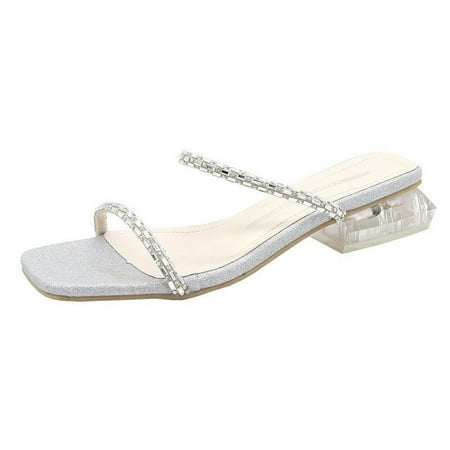 IELGY Sandals outer wear crystal shoes all-match fairy style slippers shiny surface
IELGY Sandals outer wear crystal shoes all-match fairy style slippers shiny surface