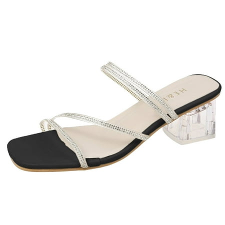 GNEIKDEING Women s Casual Strappy Rhinestone Square Heels Slide Slippers Shoes Gift on Clearance
GNEIKDEING Women s Casual Strappy Rhinestone Square Heels Slide Slippers Shoes Gift on Clearance