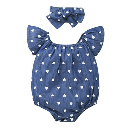 Infant Girls Bodysuits Ruffle Trim Headband Love Heart Printed Sets Newborn Kids Children Loose Fashion Outwear Leisure Spring Summer Rompers Jumpsuits
Infant Girls Bodysuits Ruffle Trim Headband Love Heart Printed Sets Newborn Kids Children Loose Fashion Outwear Leisure Spring Summer Rompers Jumpsuits