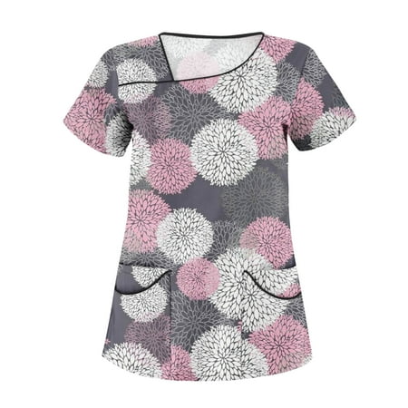 Yubatuo Independence Day Women Plus Size Scrubs Top with Pockets V-Neck Short Sleeve Printed Work Blouse for Women Gray 5XL
Yubatuo Independence Day Women Plus Size Scrubs Top with Pockets V-Neck Short Sleeve Printed Work Blouse for Women Gray 5XL
