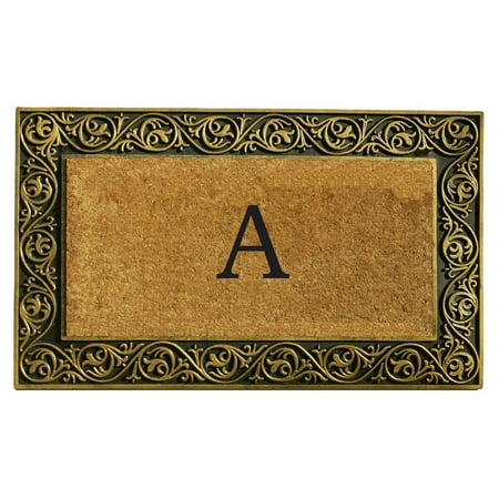 Home & More Prestige Gold Monogram Doormat - 18 x 30 in.