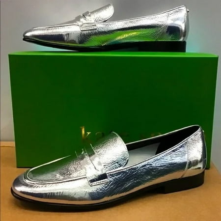 Kate Spade New York METALLIC SILVER Women s Genevieve Loafers US 8 M