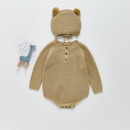 DancePeanut Newborn Infant Baby Boys Girls Knitted Long Sleeve Romper + Fur Ball Hat Outfits Cotton Solid Toddler Sweater Jumpsuit Clothes
DancePeanut Newborn Infant Baby Boys Girls Knitted Long Sleeve Romper + Fur Ball Hat Outfits Cotton Solid Toddler Sweater Jumpsuit Clothes