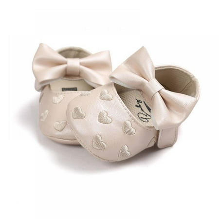 New Newborn Baby Girls Love Big Bow Embroidery Soft Bottom Non-slip First Walke Prewalker Boots Bottom PU Leather Shoes Champagne M
New Newborn Baby Girls Love Big Bow Embroidery Soft Bottom Non-slip First Walke Prewalker Boots Bottom PU Leather Shoes Champagne M