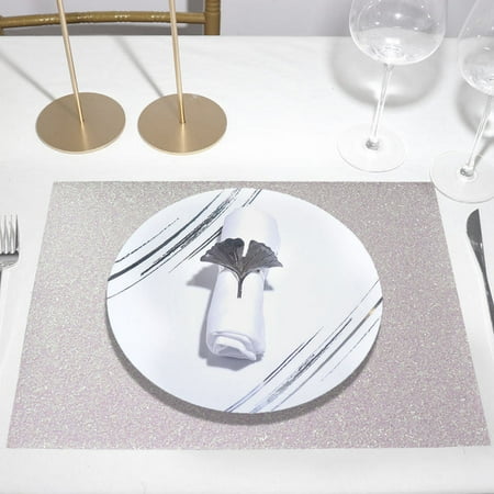 Efavormart 6 Pack Non-Slip Table Placemats Rectangle Faux Leather Placemats With Glitter - Assorted for Wedding Banquet Party Kitchen Dining Conference Tables Decor Centerpieces
Efavormart 6 Pack Non-Slip Table Placemats Rectangle Faux Leather Placemats With Glitter - Assorted for Wedding Banquet Party Kitchen Dining Conference Tables Decor Centerpieces