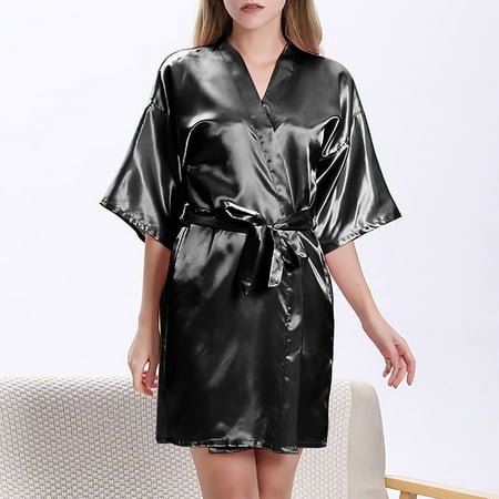 Jiyugala Cardigans For Women Women s Nightgown Satin Solid Color Bandage Nightgown Cardigan Bathrobe Home Nightgown
Jiyugala Cardigans For Women Women s Nightgown Satin Solid Color Bandage Nightgown Cardigan Bathrobe Home Nightgown