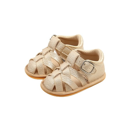 Suanret Infants Newborn Baby Boy Girl PU Leather Summer Sandals Little Children Solid Color Soft Sole Slip-on Sport Shoes Golden 0-6 Months
Suanret Infants Newborn Baby Boy Girl PU Leather Summer Sandals Little Children Solid Color Soft Sole Slip-on Sport Shoes Golden 0-6 Months