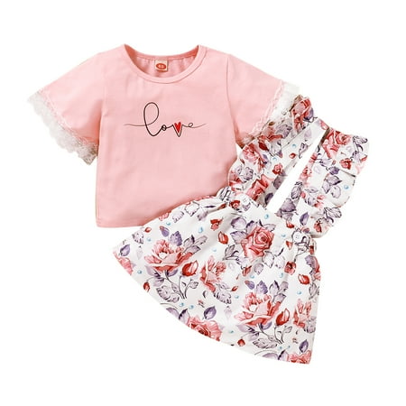 KIMI BEAR Infant Girls Dress 18 Months Infant Girls Spring Summer Dress 24 Months Infant Girls Lace Panel Love Prints Short Sleeve T-shirt + Suspender Pleated Skirt 2PC Sets Pink
KIMI BEAR Infant Girls Dress 18 Months Infant Girls Spring Summer Dress 24 Months Infant Girls Lace Panel Love Prints Short Sleeve T-shirt + Suspender Pleated Skirt 2PC Sets Pink