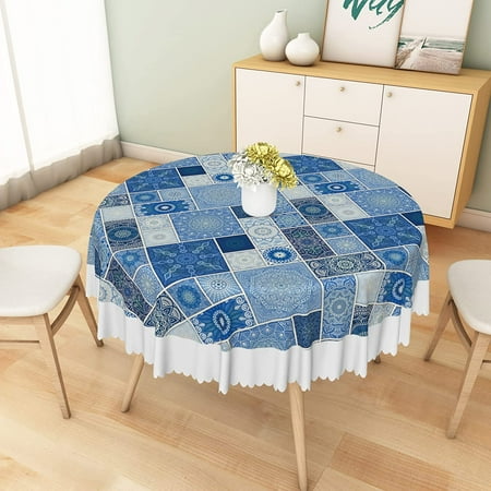 WISH TREE Indian Mandala Round Tablecloth Boho Bohemia Partten Polyester Round Table Cloth for Outdoor Kitchen Dinning Room Decor Colorful Reused Waterproof Oilproof Round Table Cover
WISH TREE Indian Mandala Round Tablecloth Boho Bohemia Partten Polyester Round Table Cloth for Outdoor Kitchen Dinning Room Decor Colorful Reused Waterproof Oilproof Round Table Cover