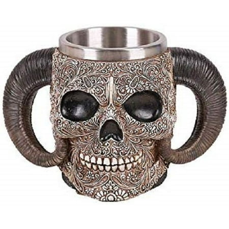 Ebros Gift Engraved Ram Horned Demon Skull Resin Home Decor Mug Large 8 H
Ebros Gift Engraved Ram Horned Demon Skull Resin Home Decor Mug Large 8 H
