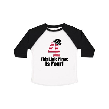 Inktastic Pirate 4th Birthday Party Gift Toddler Boy or Toddler Girl T-Shirt