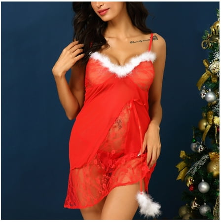 Lingerie for Women Dqueduo Women Sexy Lingerie Christmas Clothes Lace Sling Nightdress Sexy Pajamas Suit Valentines Day Gifts on Clearance
Lingerie for Women Dqueduo Women Sexy Lingerie Christmas Clothes Lace Sling Nightdress Sexy Pajamas Suit Valentines Day Gifts on Clearance