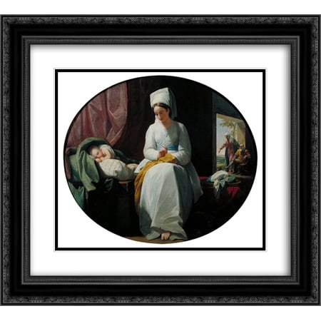 Benjamin West 2x Matted 24x20 Black Ornate Framed Art Print 'The Golden Age'