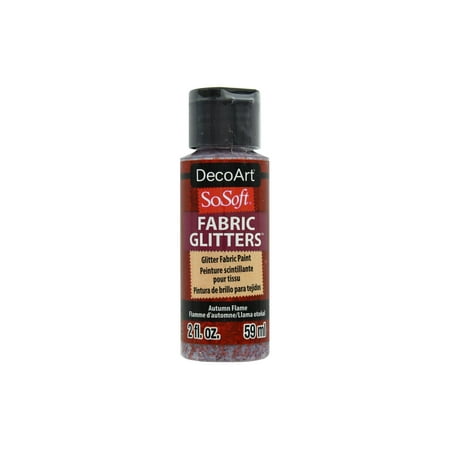 DSSFG09-30 DECOART SOSOFT FABRIC PAINT 2OZ GLTR AUTUMN FLAME