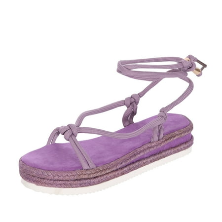 Fesfesfes Slandals for Women Thick Soled Muffin Rope Woven Shoes Cross-border Round Head Beach Sandals
Fesfesfes Slandals for Women Thick Soled Muffin Rope Woven Shoes Cross-border Round Head Beach Sandals