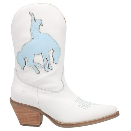 Dingo Womens Let Er Buck Snip Toe Casual Boots Ankle Mid Heel 2-3