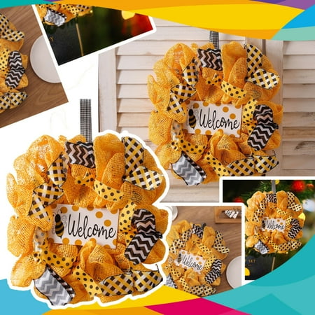 TALKVE Simple lightweight and wear resistant Bee Festival Striped Garland Home Creative Pendant Decorations 36*36 CM /14*14 IN
TALKVE Simple lightweight and wear resistant Bee Festival Striped Garland Home Creative Pendant Decorations 36*36 CM /14*14 IN