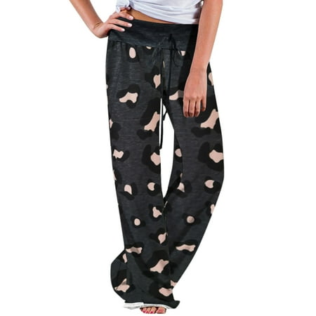 Wide Leg Pants for Women Elastic Waist Drawstring Print Straight Pajama Pants Casual Workout Yoga Lounge Trousers
Wide Leg Pants for Women Elastic Waist Drawstring Print Straight Pajama Pants Casual Workout Yoga Lounge Trousers