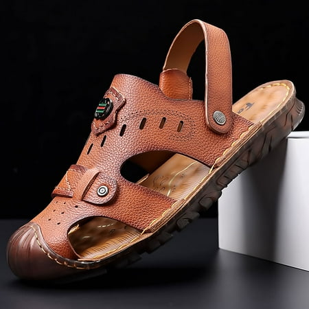 Men Leather Sandals Summer Classic Men Shoes Slippers Soft Sandals Men Comfortable Outdoor Walking Footwear A2
Men Leather Sandals Summer Classic Men Shoes Slippers Soft Sandals Men Comfortable Outdoor Walking Footwear A2