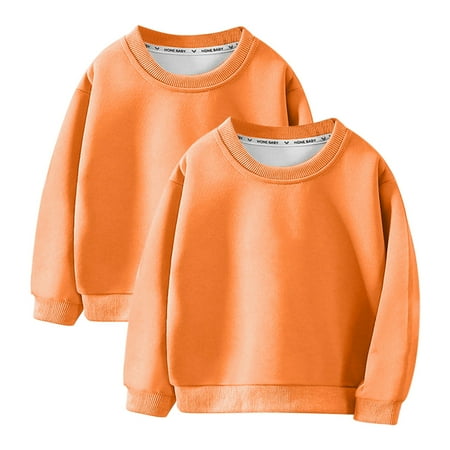 2PCS Sweatshirts for Boys Girls Soft Cotton Solid Color Crewneck Pullover Tops Unisex Kids Fall Winter Clothes 3-10T (5-6 Years Orange)
2PCS Sweatshirts for Boys Girls Soft Cotton Solid Color Crewneck Pullover Tops Unisex Kids Fall Winter Clothes 3-10T (5-6 Years Orange)