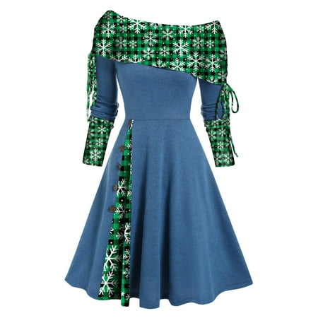 Aueoeo Dresses for Women 2022 Wedding Guest formal Womens Dresses for Wedding Guest Plus Size Fashion Women Autumn Christmas Printed Causal Off-The-Shoulder Button Long Sleeve Vacation Dress
Aueoeo Dresses for Women 2022 Wedding Guest formal Womens Dresses for Wedding Guest Plus Size Fashion Women Autumn Christmas Printed Causal Off-The-Shoulder Button Long Sleeve Vacation Dress