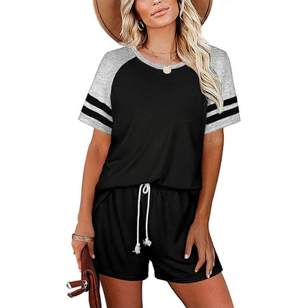 Haute Edition Raglan Contrast Striped Pajama Lounge Short Two Piece Set
Haute Edition Raglan Contrast Striped Pajama Lounge Short Two Piece Set