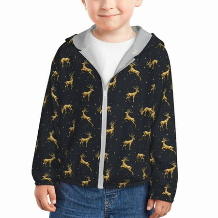 Vsdgher Christmas Deers Kids Sun Protection Hoodie with Zip Rash Guard Tops Children s Long Sleeve Sun Protection Clothing -
Vsdgher Christmas Deers Kids Sun Protection Hoodie with Zip Rash Guard Tops Children s Long Sleeve Sun Protection Clothing -