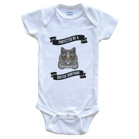 Protected By A British Shorthair Cat Cute Kitten Baby Bodysuit 3-6 Months White
Protected By A British Shorthair Cat Cute Kitten Baby Bodysuit 3-6 Months White