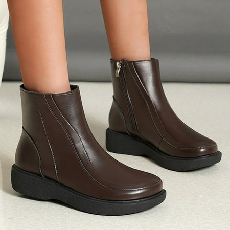 ERTUTUYI Bottom Zipper Fashion Boots Leather Thick Plus Short Women s Side Size women s boots Brown 38
ERTUTUYI Bottom Zipper Fashion Boots Leather Thick Plus Short Women s Side Size women s boots Brown 38