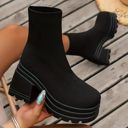 JZLSWL Stylish and Cozy Women‘s Slip-On Knit Boots with Breathable Fabric - Solid Color Flat Platform for Chic Everyday Wear
JZLSWL Stylish and Cozy Women‘s Slip-On Knit Boots with Breathable Fabric - Solid Color Flat Platform for Chic Everyday Wear