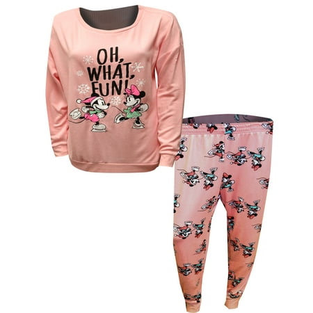 Minnie and Mickey Mouse Oh What Fun Holiday Pajama Set