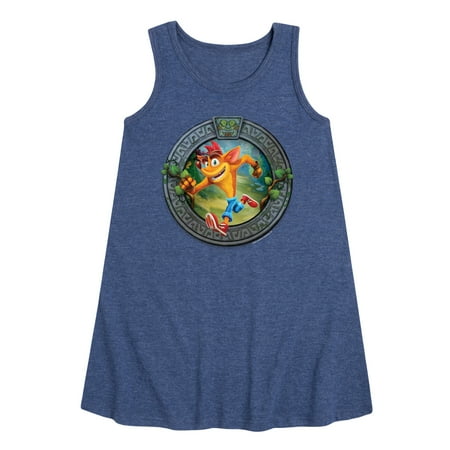 Crash Bandicoot - Crash Stone Frame - Toddler and Youth Girls A-line Dress