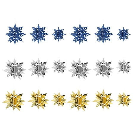 BESTONZON 18PCS in 3 Set Paper Snowflake Shape Pendant Delicate Home Hanging Ornaments
BESTONZON 18PCS in 3 Set Paper Snowflake Shape Pendant Delicate Home Hanging Ornaments