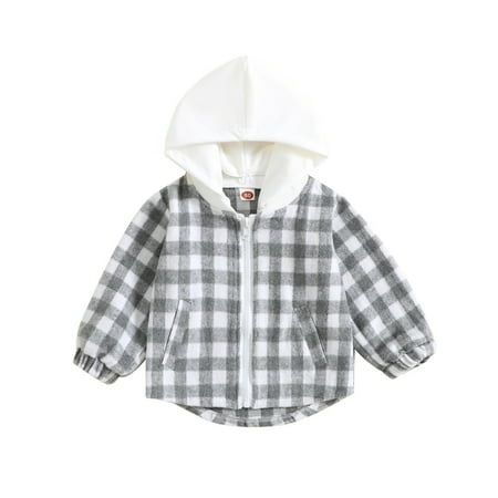 Riforla Kids Toddler Baby Boys Autumn Winter Shirt Zip Jacket Unisex Plaid Cotton Long Sleeve Boys Hoodie Coat Clothes Outwear Toddler Winter Coat for Boys Girls Grey 120
Riforla Kids Toddler Baby Boys Autumn Winter Shirt Zip Jacket Unisex Plaid Cotton Long Sleeve Boys Hoodie Coat Clothes Outwear Toddler Winter Coat for Boys Girls Grey 120