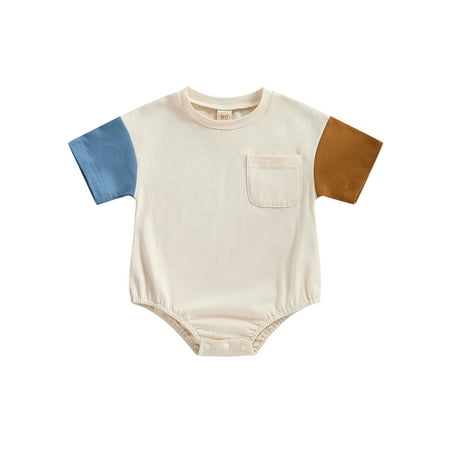 Infant Baby Boy Girl Summer Casual Romper Contrast Color Short Sleeve Crewneck Jumpsuit Bodysuit Neutral Clothes
Infant Baby Boy Girl Summer Casual Romper Contrast Color Short Sleeve Crewneck Jumpsuit Bodysuit Neutral Clothes