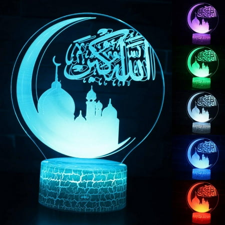 IMSHIE Eid Decorations Lights - Ramadan Decoration 3D Night Lights Moon Lamp Kids Night Light Mubarak 7 Colors LED Lamp
IMSHIE Eid Decorations Lights - Ramadan Decoration 3D Night Lights Moon Lamp Kids Night Light Mubarak 7 Colors LED Lamp