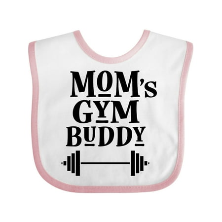 Inktastic Mom s Gym Buddy Fitness Workout Gift Baby Boy or Baby Girl Bib