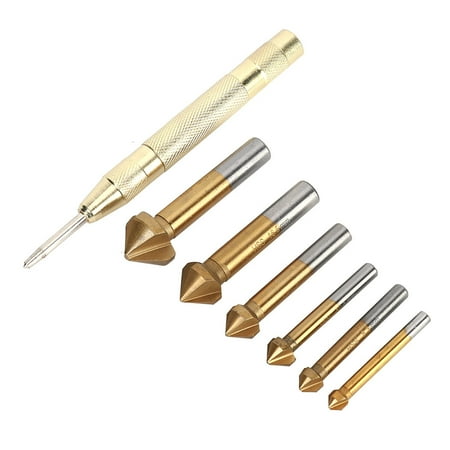 6pcs Cutter Bit Center Punch Ti-Plating Chamfer Cutter Plastic Soft Wood Parts For Shoe Molding Truncking
6pcs Cutter Bit Center Punch Ti-Plating Chamfer Cutter Plastic Soft Wood Parts For Shoe Molding Truncking