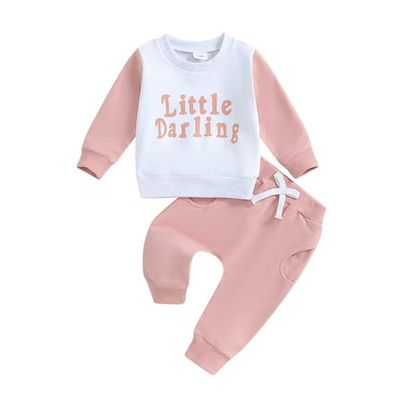 Suealasg Baby Girl Clothes Long Sleeve Letter Print Sweatshirt Long Pants 2Pcs Toddler Infant Girl Fall Winter Outfits
Suealasg Baby Girl Clothes Long Sleeve Letter Print Sweatshirt Long Pants 2Pcs Toddler Infant Girl Fall Winter Outfits