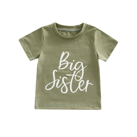 CenturyX Sisters Matching Tops Short Sleeve T-Shirt Bodysuit Girls Summer Loose Tops T Shirt Green Big Sister 3-4 Years
CenturyX Sisters Matching Tops Short Sleeve T-Shirt Bodysuit Girls Summer Loose Tops T Shirt Green Big Sister 3-4 Years