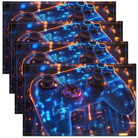 Erosebridal Geometric Gamepad Place Mats Set of 4 Stripe Game Gaming Placemats for Boys Girls Kids Modern Art Video Game Table Mats Game Controller Waterproof Placemats for Teens Young Man 12x18 Inch
Erosebridal Geometric Gamepad Place Mats Set of 4 Stripe Game Gaming Placemats for Boys Girls Kids Modern Art Video Game Table Mats Game Controller Waterproof Placemats for Teens Young Man 12x18 Inch