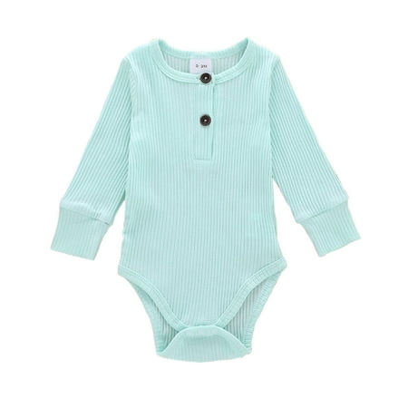 QWERTYU Newborn Infant Baby Toddler Long Sleeve Button Bodysuit for Girl Boy Cotton 0-24M Mint Green 100
QWERTYU Newborn Infant Baby Toddler Long Sleeve Button Bodysuit for Girl Boy Cotton 0-24M Mint Green 100