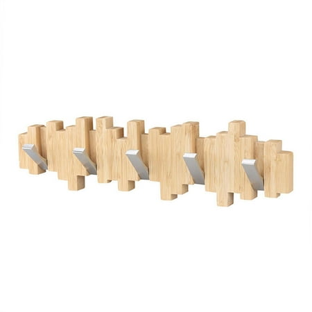 Wall Mounted Bamboo Rack 5 Metal Hooks Jackets Bags Hallway Bedroom Hanger Minimalist
Wall Mounted Bamboo Rack 5 Metal Hooks Jackets Bags Hallway Bedroom Hanger Minimalist