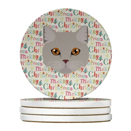 Brazilian Semi Longhair Cat Christmas Large Sandstone Coasters Pack of 4 4 in x 4 in
Brazilian Semi Longhair Cat Christmas Large Sandstone Coasters Pack of 4 4 in x 4 in