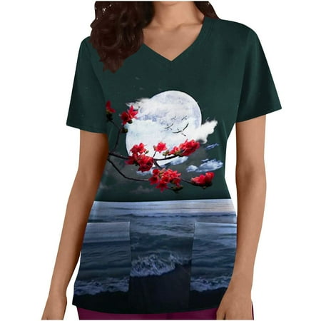 XFLWAM Scrubs Tops for Women Plus Size Short Sleeve V Neck Butterfly Print Nursing Uniform Tshirts Scrub Tops Red XXL
XFLWAM Scrubs Tops for Women Plus Size Short Sleeve V Neck Butterfly Print Nursing Uniform Tshirts Scrub Tops Red XXL