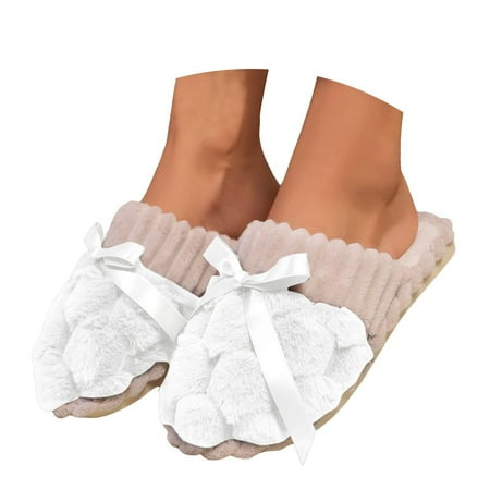 WNVMWI Cute Bow Fuzzy Slippers for Women Versatile Fashin Plush Cotton House Slippers Indoor and Outdoor Warm Shoes Memory Foam Casual House Shoes 38
WNVMWI Cute Bow Fuzzy Slippers for Women Versatile Fashin Plush Cotton House Slippers Indoor and Outdoor Warm Shoes Memory Foam Casual House Shoes 38