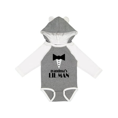 Inktastic Grandma s Lil Man Gift Baby Boy Long Sleeve Bodysuit