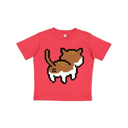 Inktastic Pixel Cat Butt Gift Toddler Boy or Toddler Girl T-Shirt